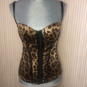 Dolce and Gabbana Leopard Corset/Bustier Top